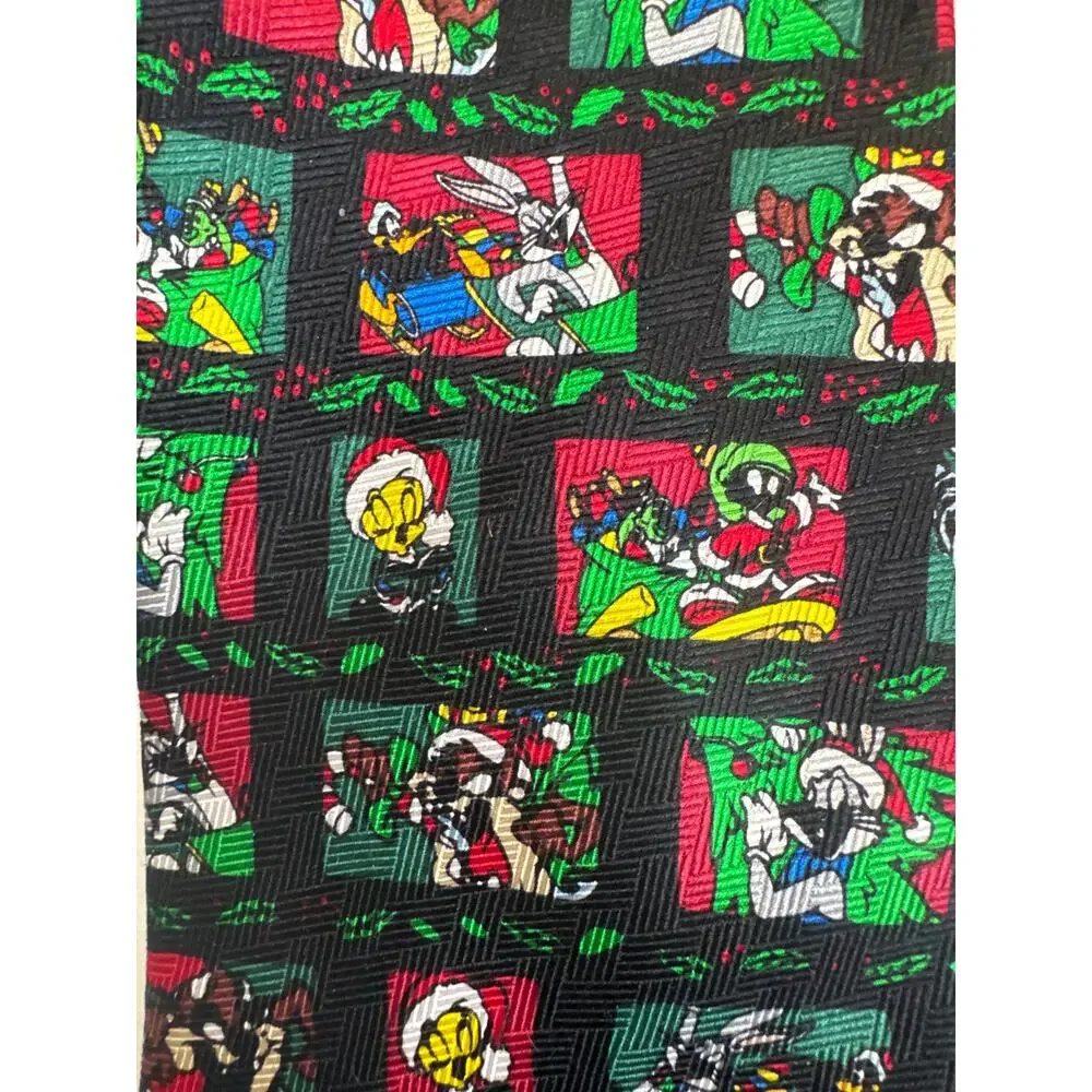 Vintage 90s Looney Tunes Mens Neck Tie Lot Bundle Novelty Work Office Teacher
